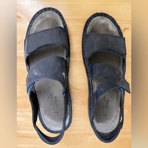 Naot Blue Suede Sandals